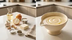 Cremige Knoblauchsoße mit Weißwein – in 15 Minuten samtig püriert