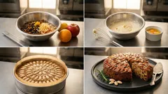 Saftiger Früchtekuchen mit Mandeln – bleibt tagelang frisch