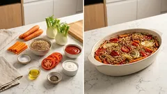 Buchweizenauflauf mit Gemüse – unkompliziert aus dem Ofen und richtig aromatisch