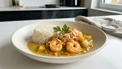 Cremiges Garnelen-Curry mit Ananas und Gemüse – in 25 Minuten auf dem Tisch