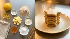 Zitronensterne mit Quittengelee: zarte Doppeldecker-Plätzchen mit frischem Guss