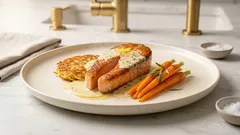 Gebratener Lachs mit cremiger Weißweinsauce – schnell wie im Bistro zu Hause